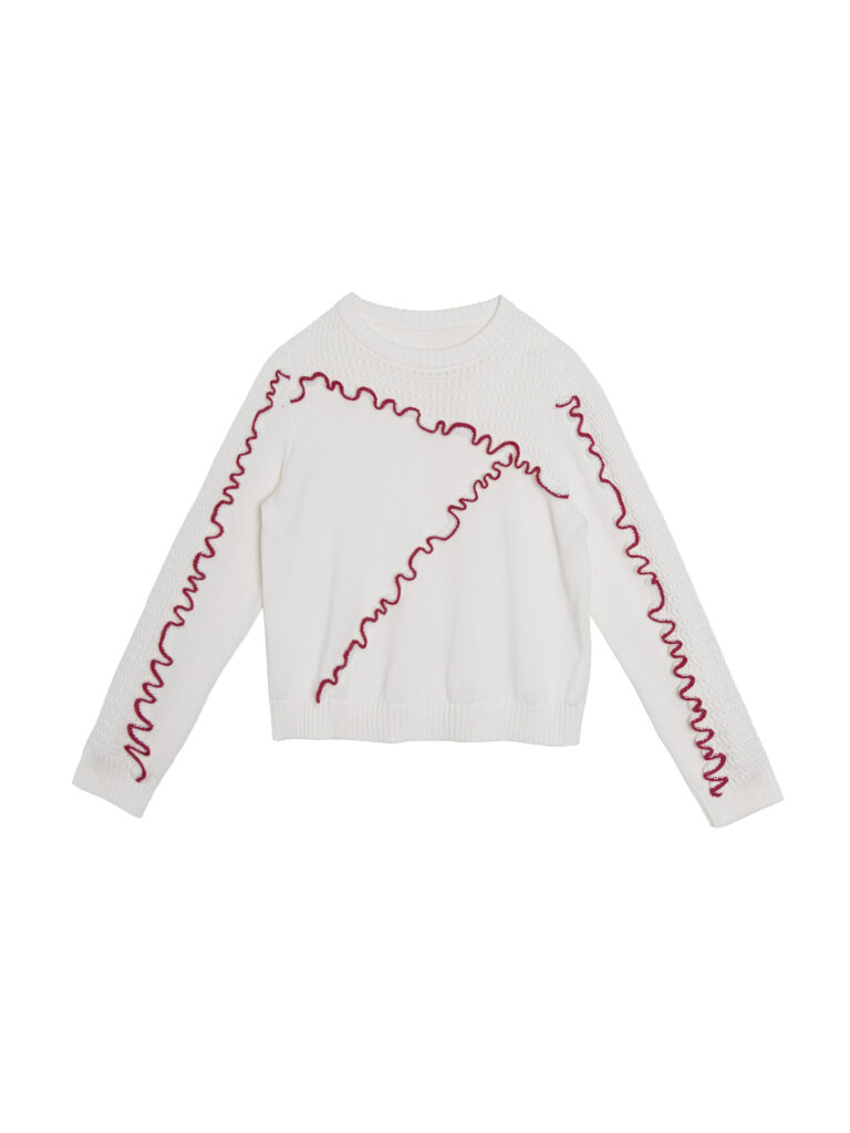 Contrast Babylock Sweater - 246E