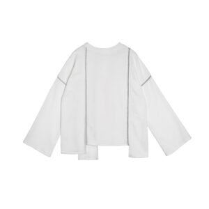 Oversized fluffy trim top
