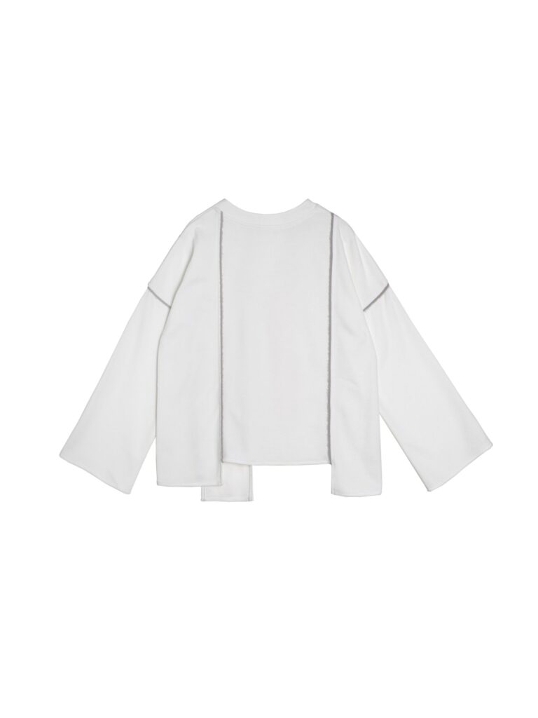 Oversized fluffy trim top