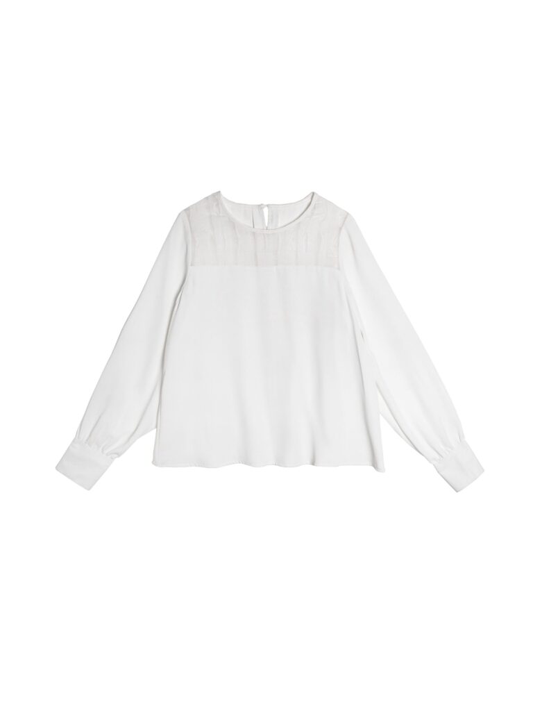Patchwork Pleated Shirt