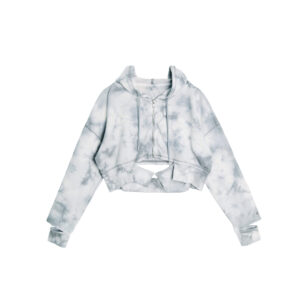 Tie-dye hooded cropped Jacket