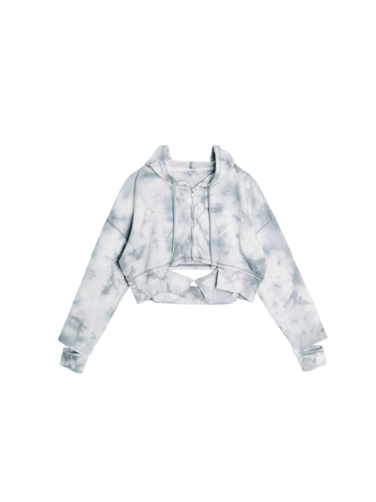 Tie-dye hooded cropped Jacket