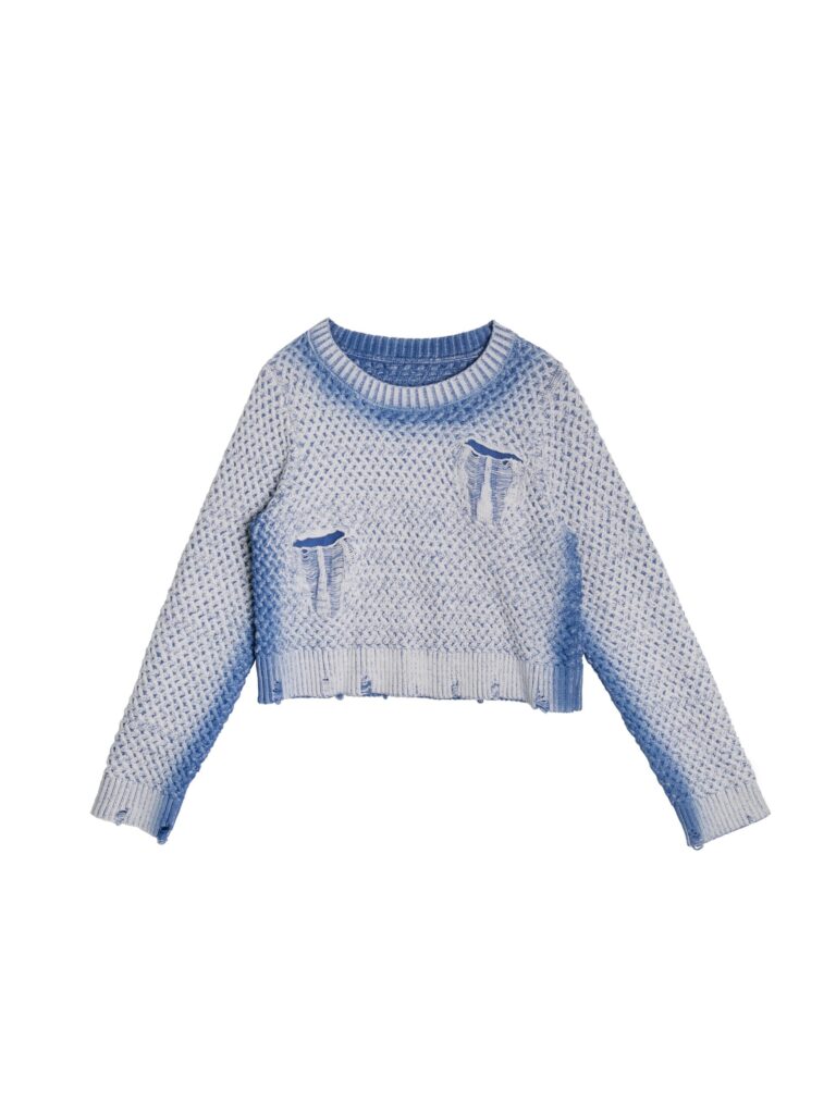 Spray-paint effect sweater