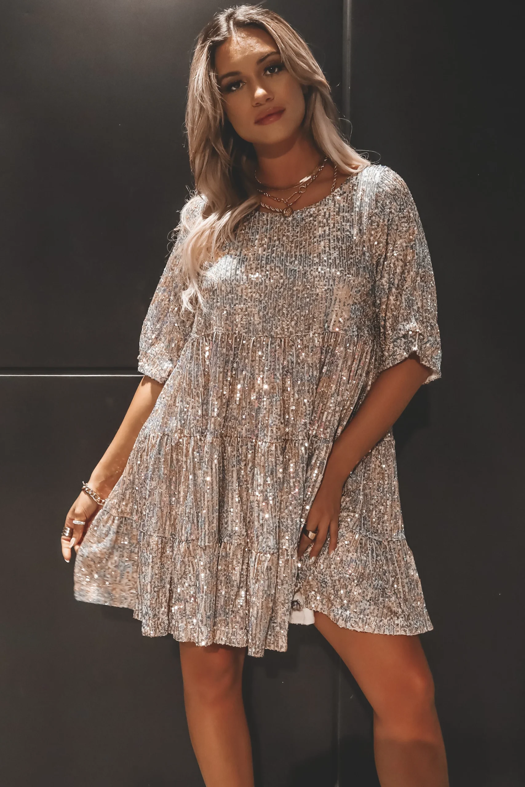 2024 New Year Hot Sale✨Sequin Baby Doll Dress(buy 2 free shipping)