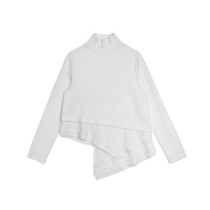 Patchwork High-neck Layered Top
