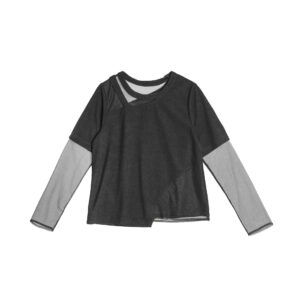 Patchwork Top with Detachable sleeves