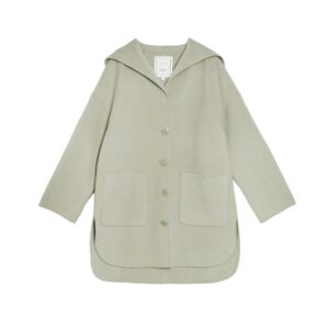 Hooded double wool coat