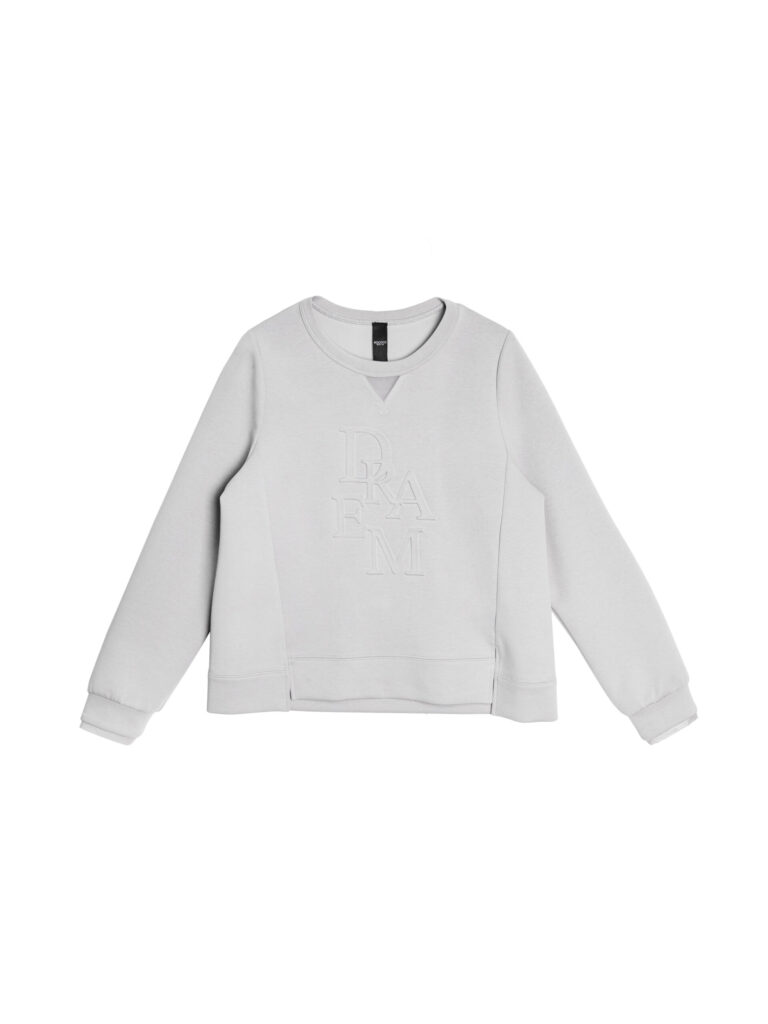 Patchwork top with embossed print