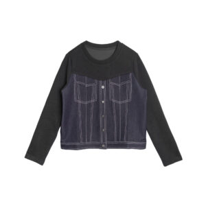 Denim patchwork top