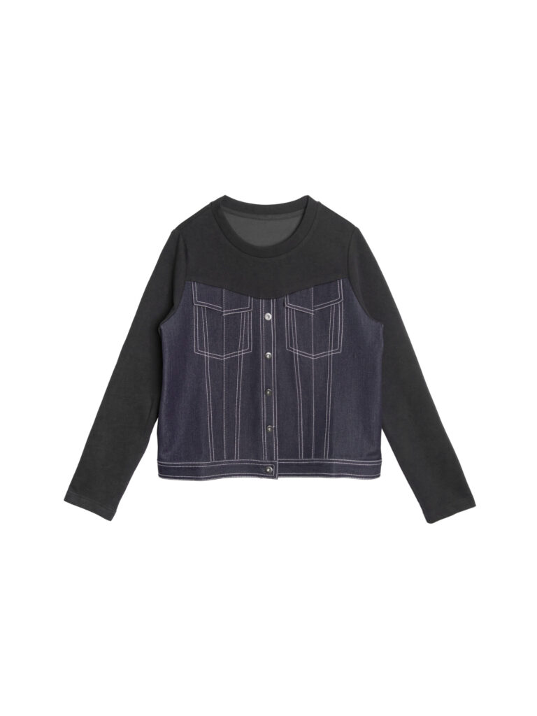 Denim patchwork top