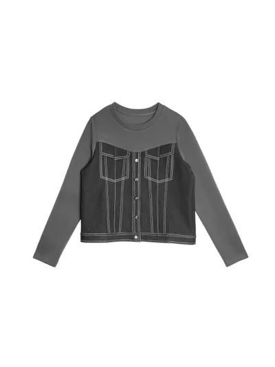Denim patchwork top - Image 2